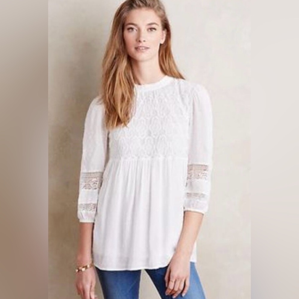 Anthropologie One September Meda Lace Top medium